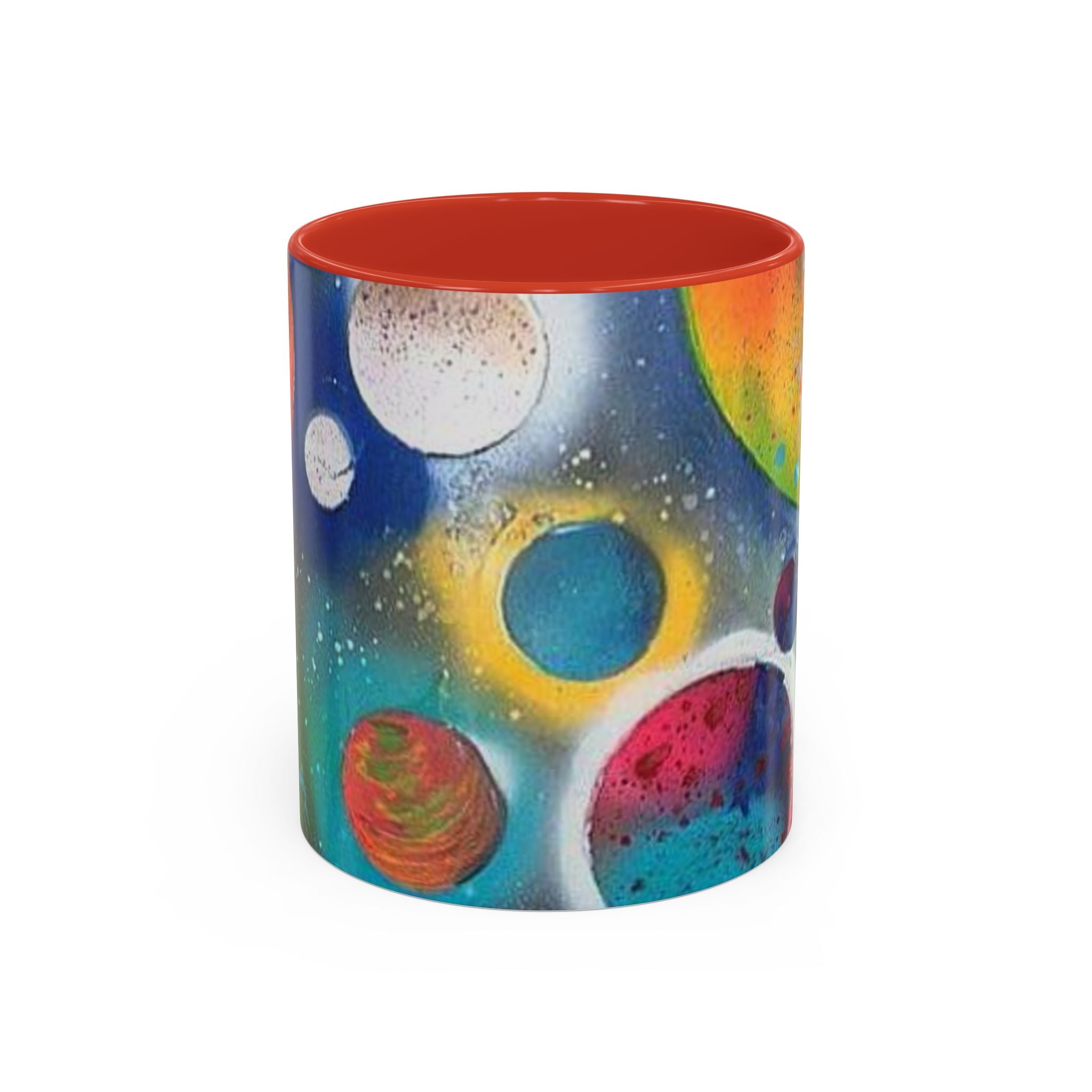 Galaxy Planets Accent Coffee Mug – Colorful Space Art Ceramic Mug (11/15oz)