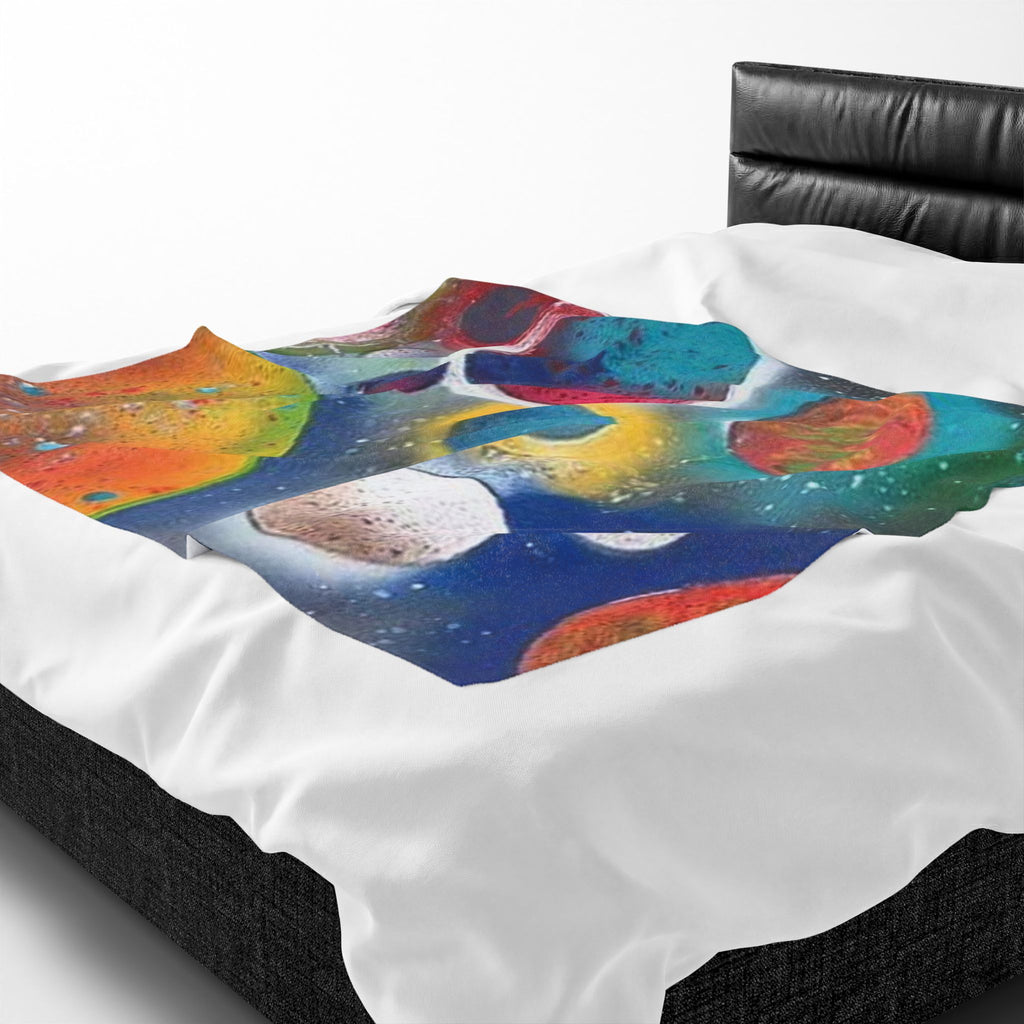 Galaxy Planets Plush Blanket
