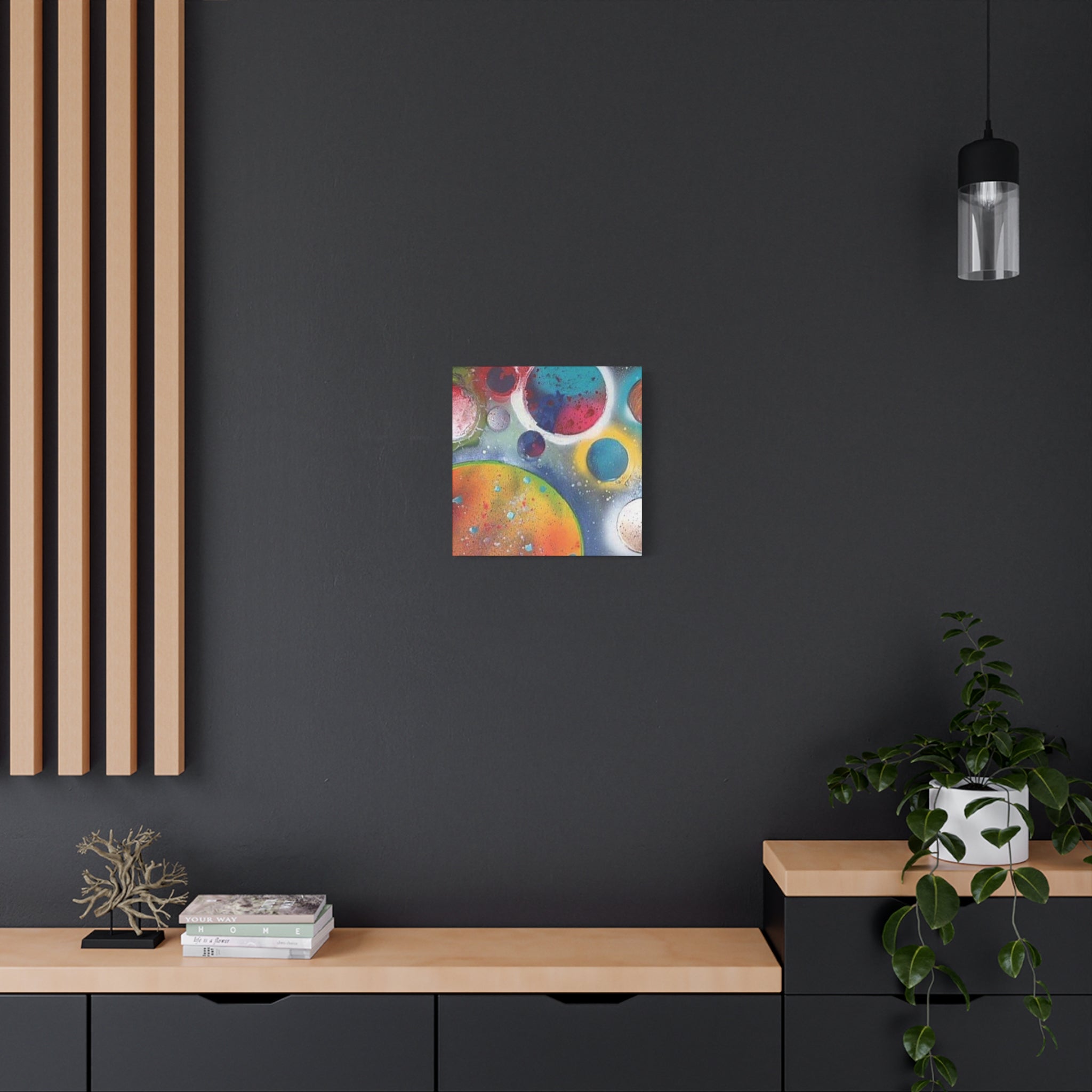 Galaxy Planets Art Print Matte Canvas