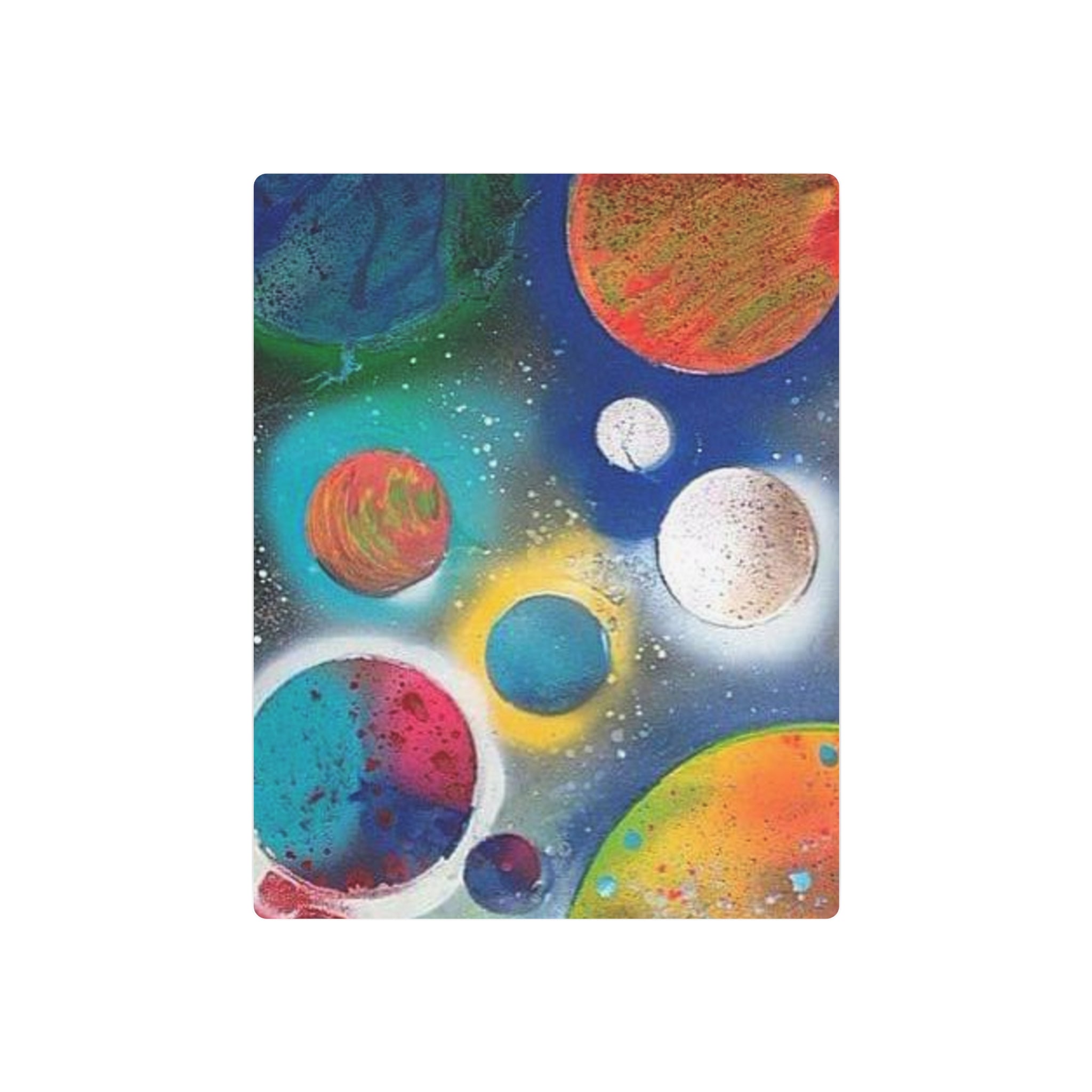 Galaxy Planets Metal Art Sign