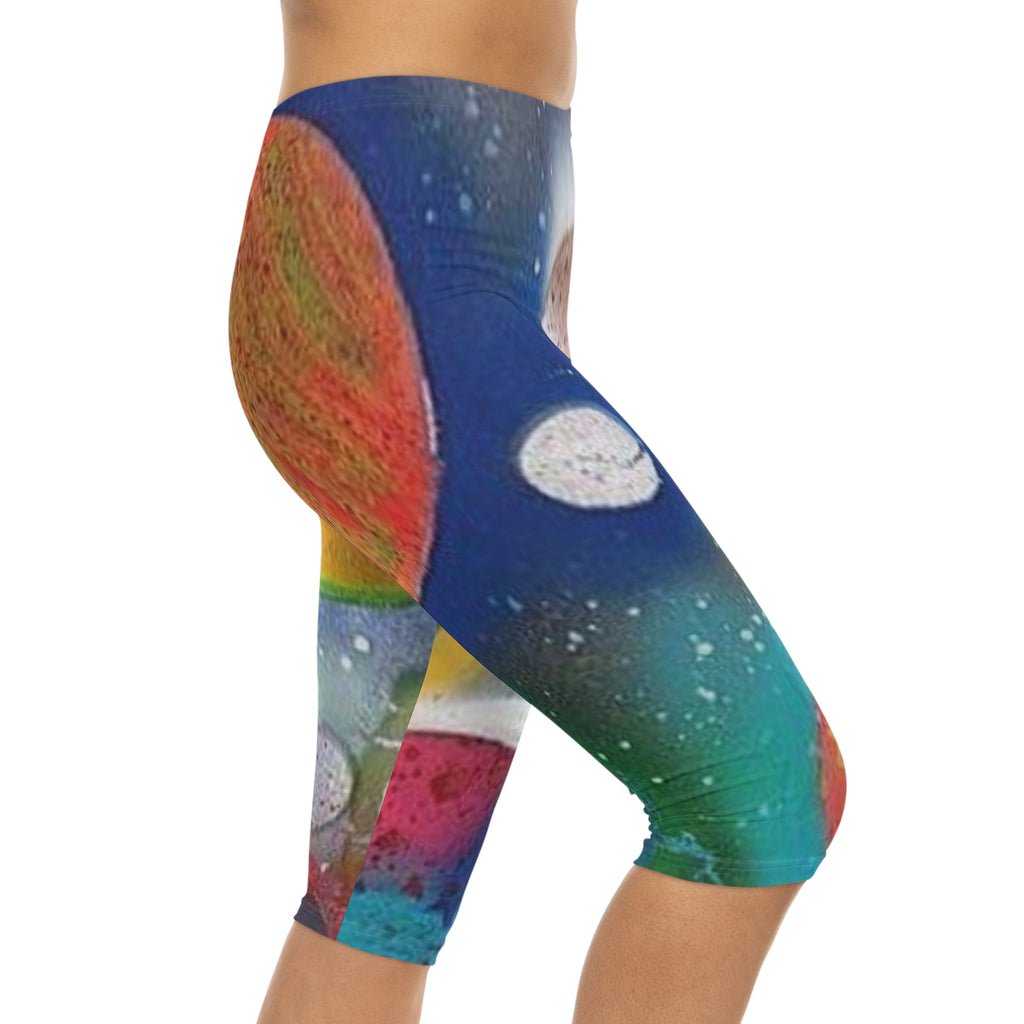 Galaxy Planets Capri Leggings