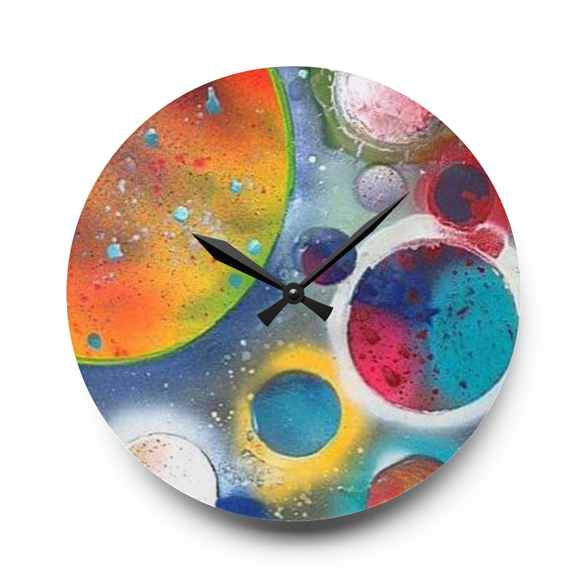 Galaxy Planets Acrylic Wall Clock