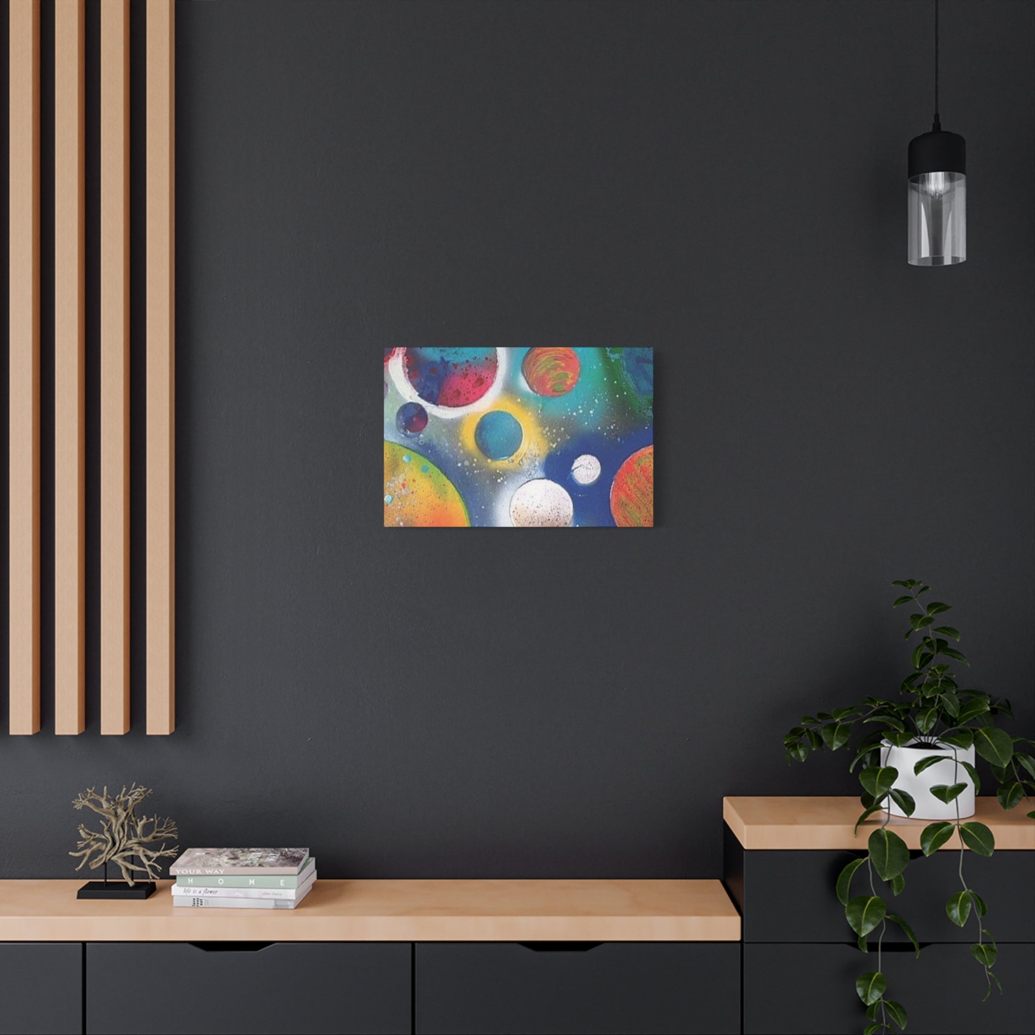 Galaxy Planets Art Print Matte Canvas