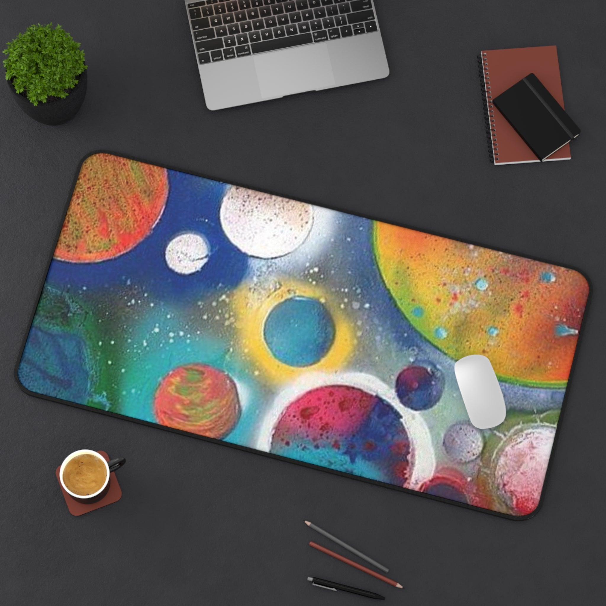 Galaxy Planets Desk Mat