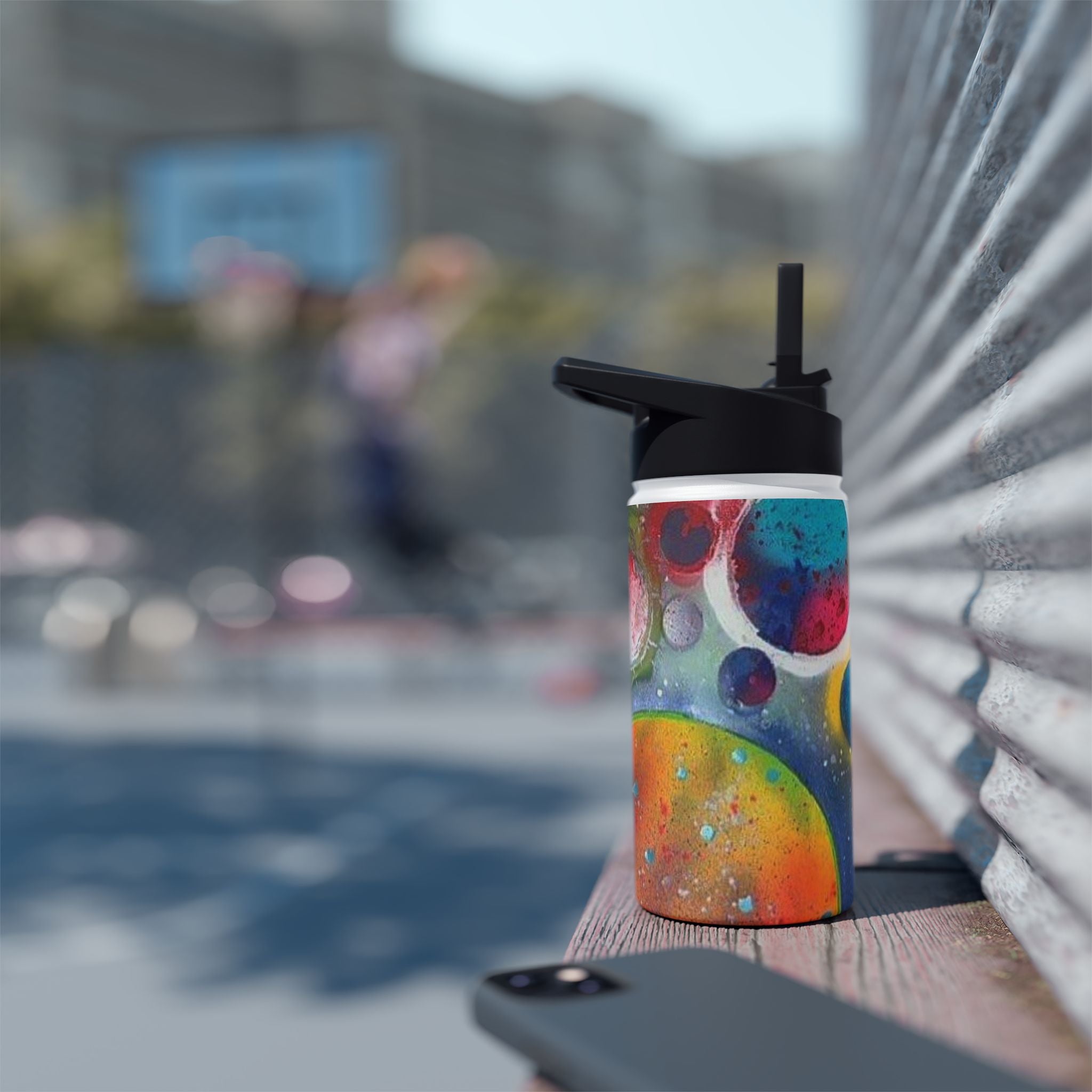 Galaxy Planets Stainless Steel Water Bottle