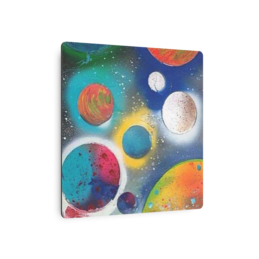 Galaxy Planets Metal Art Sign