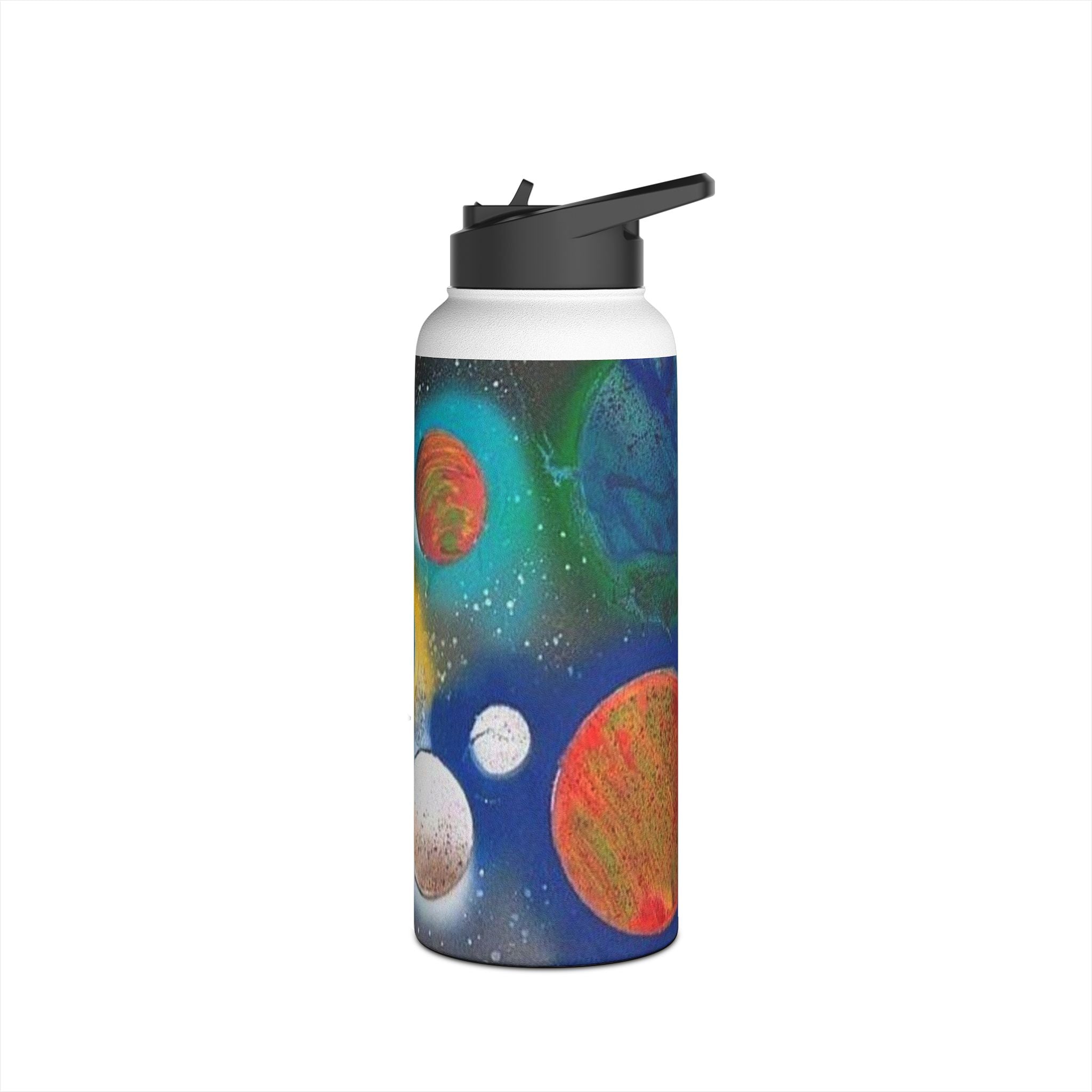 Galaxy Planets Stainless Steel Water Bottle