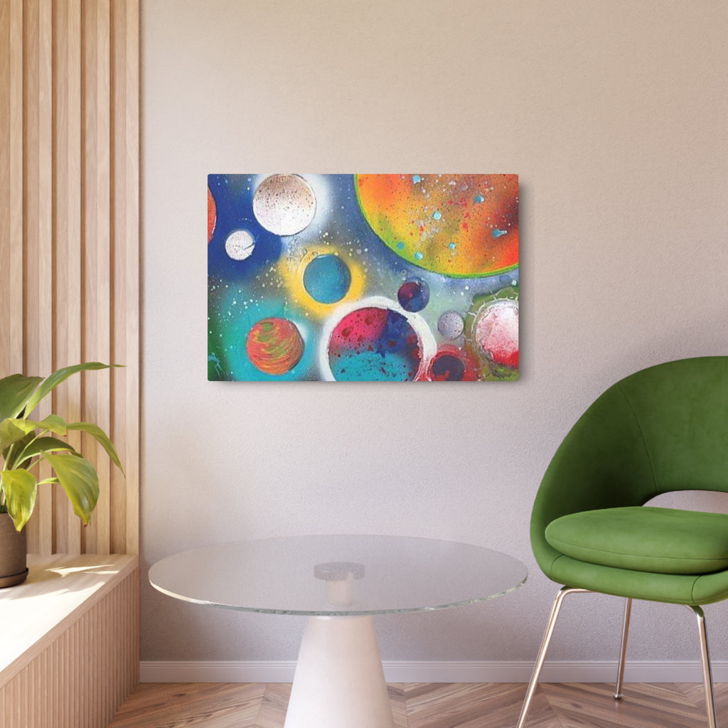 Galaxy Planets Metal Art Sign