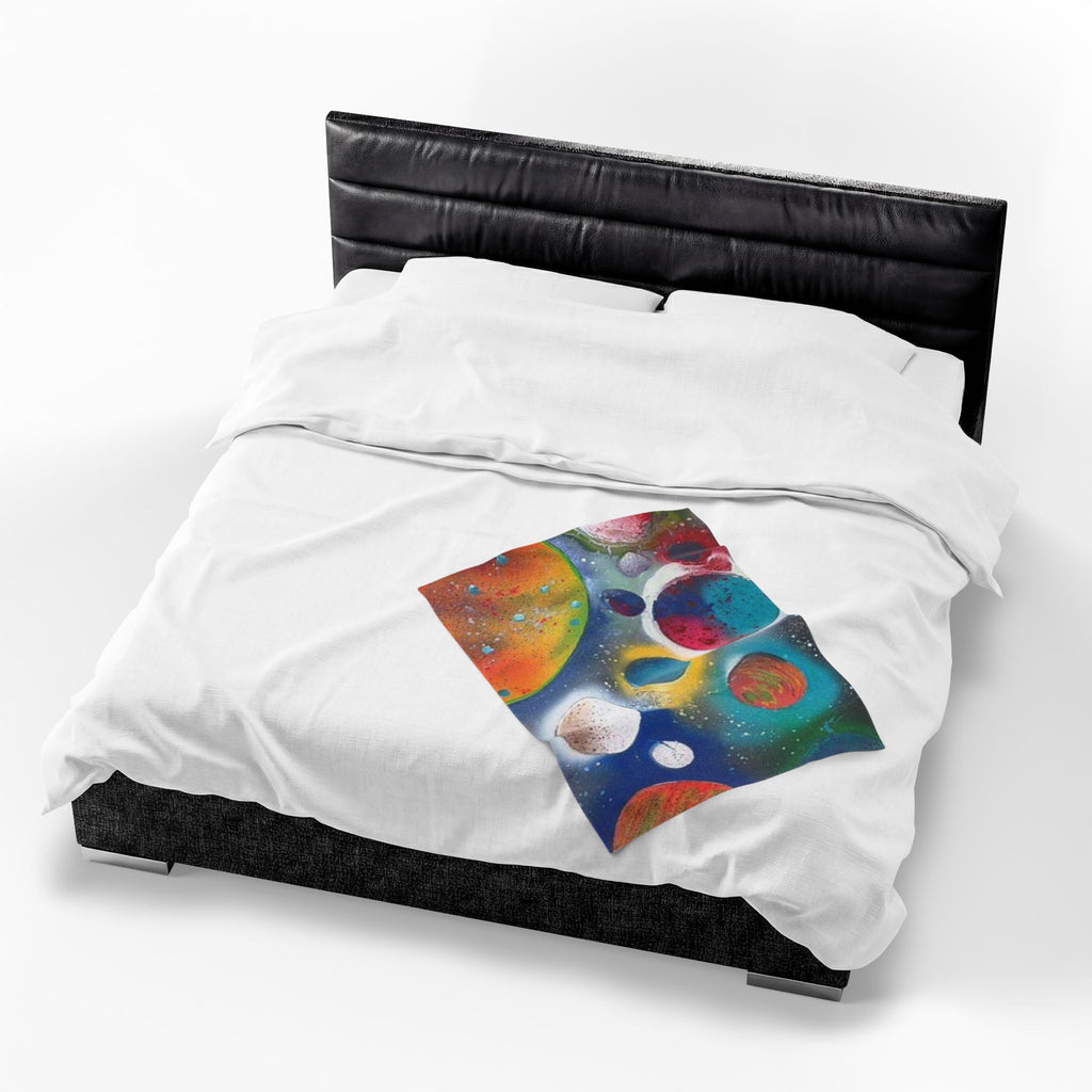 Galaxy Planets Plush Blanket