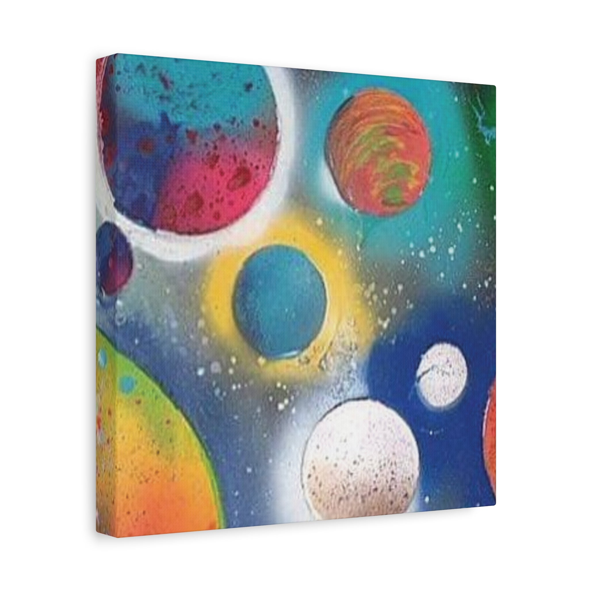 Galaxy Planets Art Print Matte Canvas