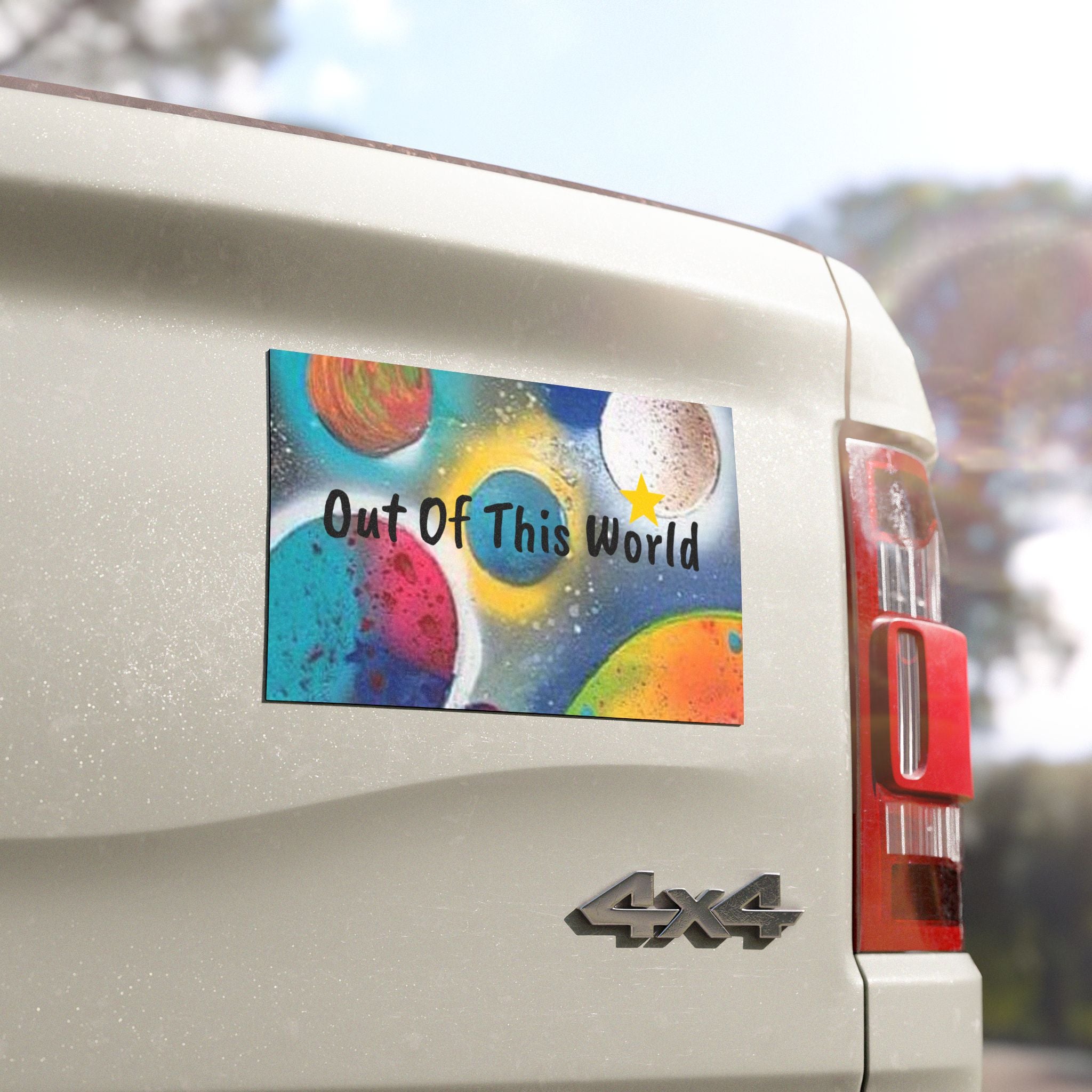 Galaxy Planets "Out of This World" Car Magnet
