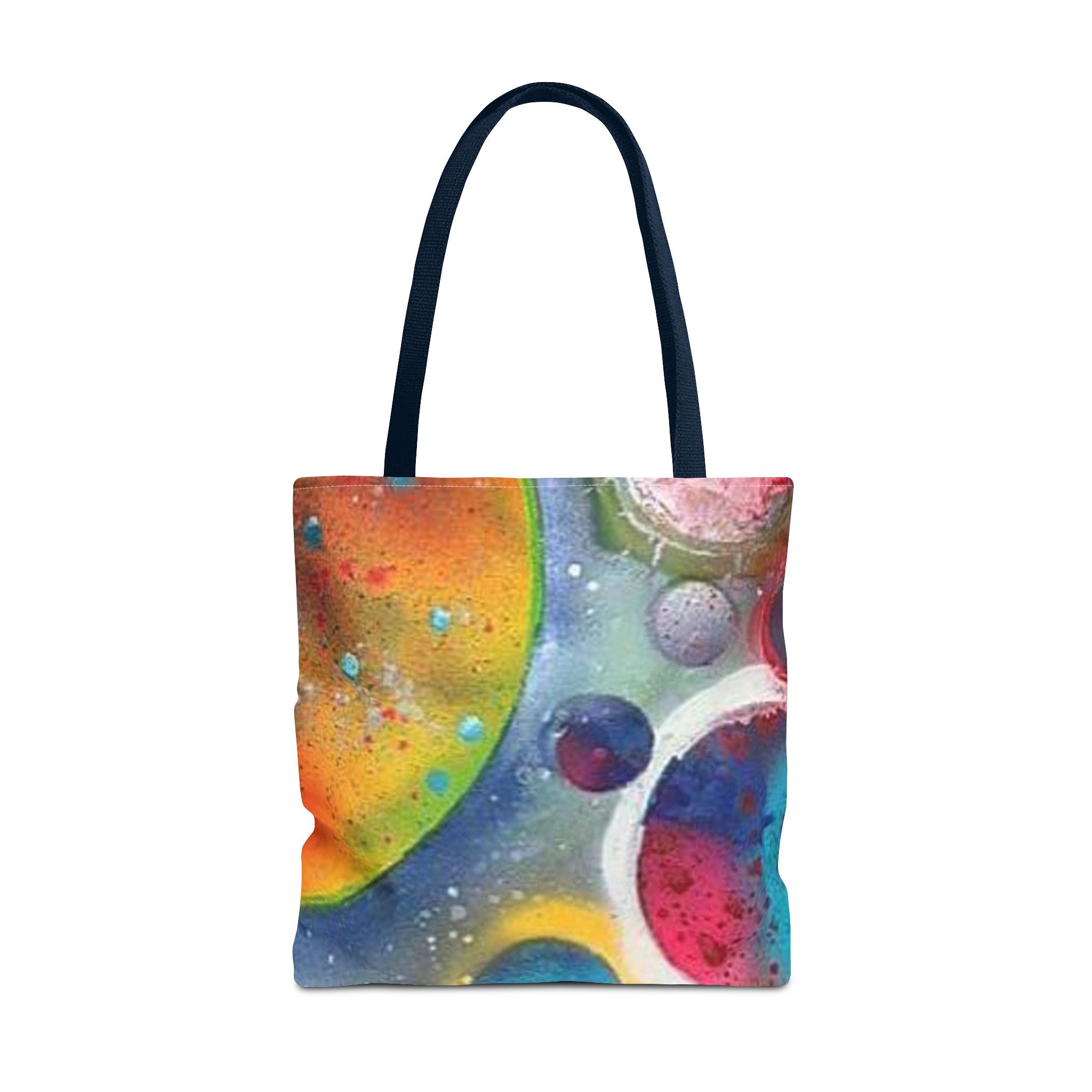 Cosmic Planets Tote Bag — Colorful Space Galaxy All-Over Print