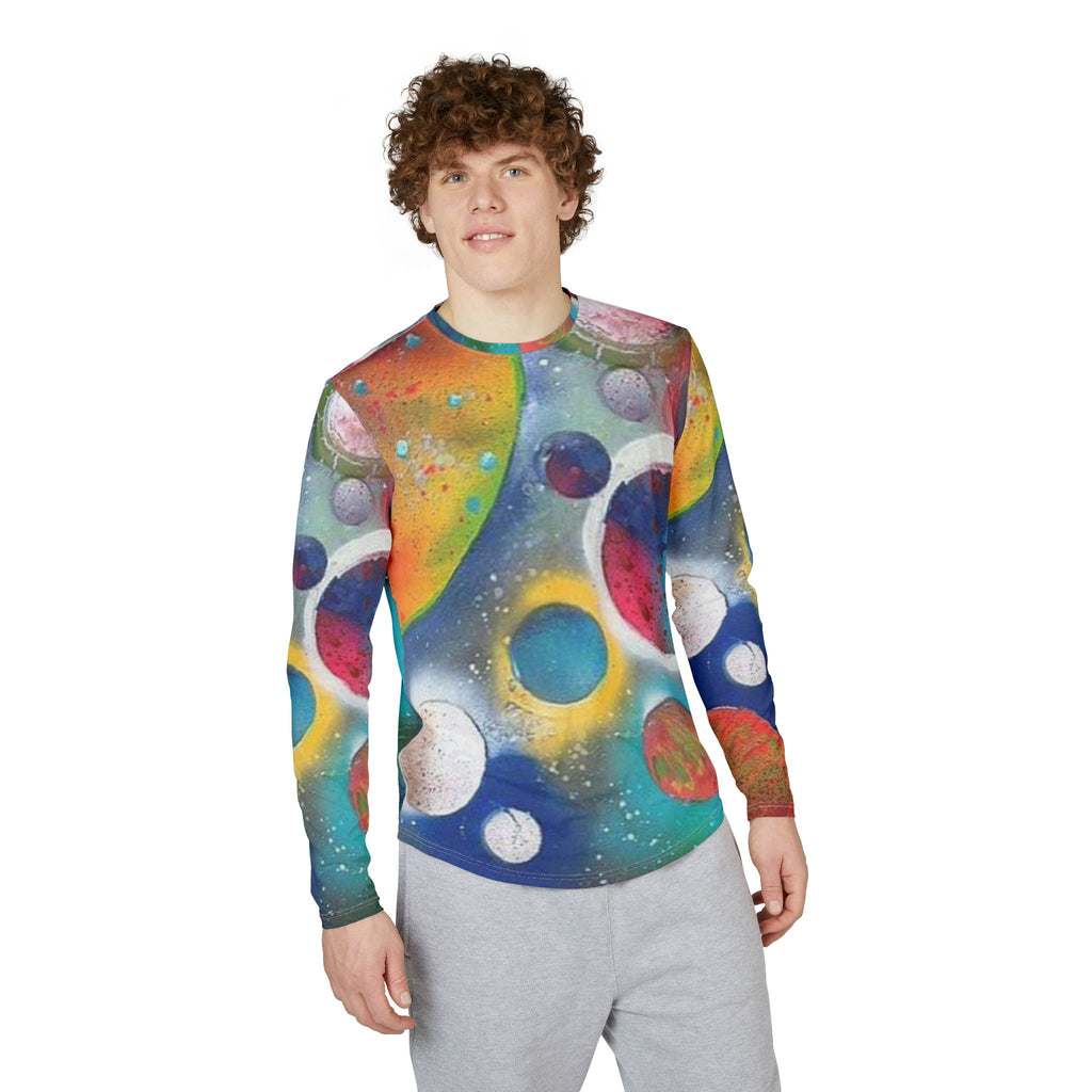 Galaxy Planets Long Sleeve Men's UV Protection Shirt