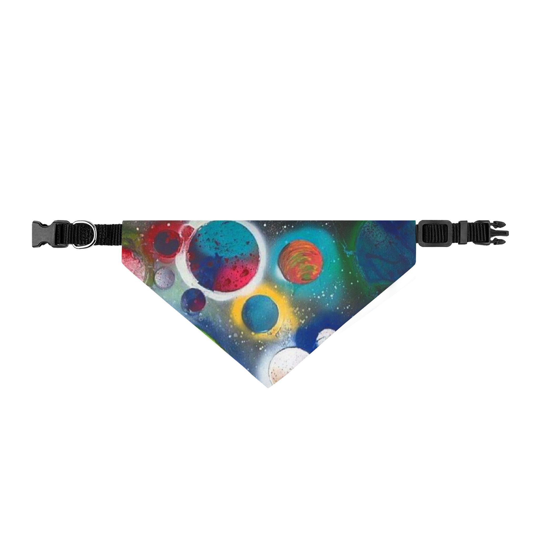 Galaxy Planets Clip-On Pet Bandana