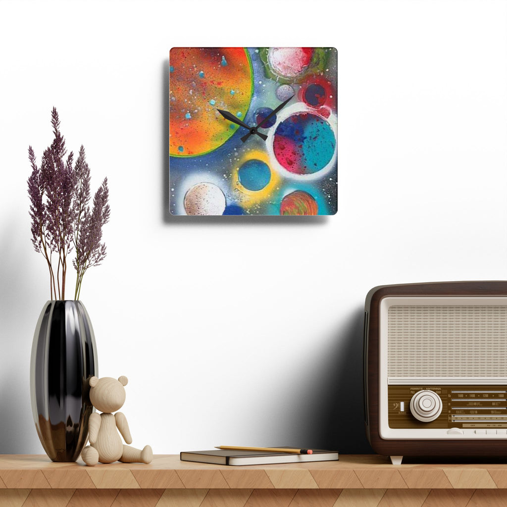 Galaxy Planets Acrylic Wall Clock