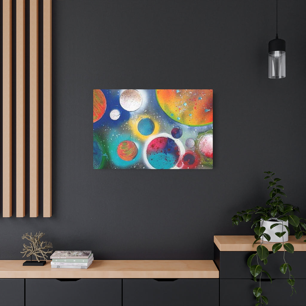 Galaxy Planets Metal Art Sign