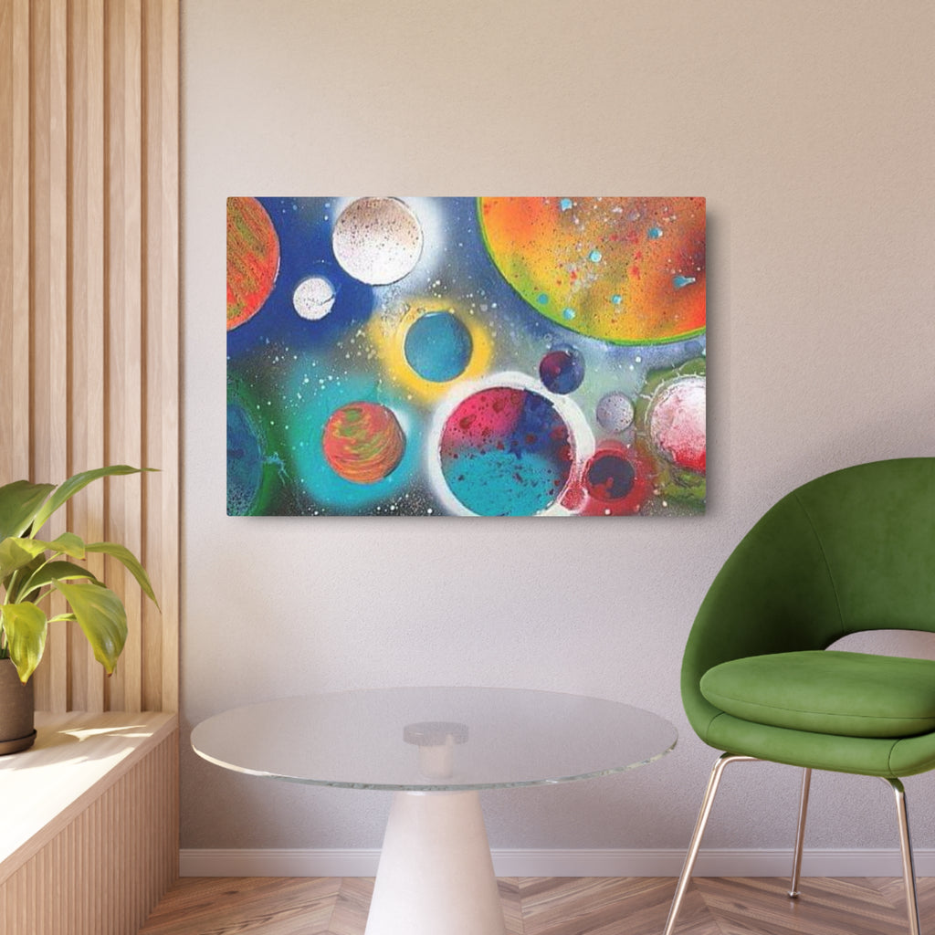 Galaxy Planets Metal Art Sign