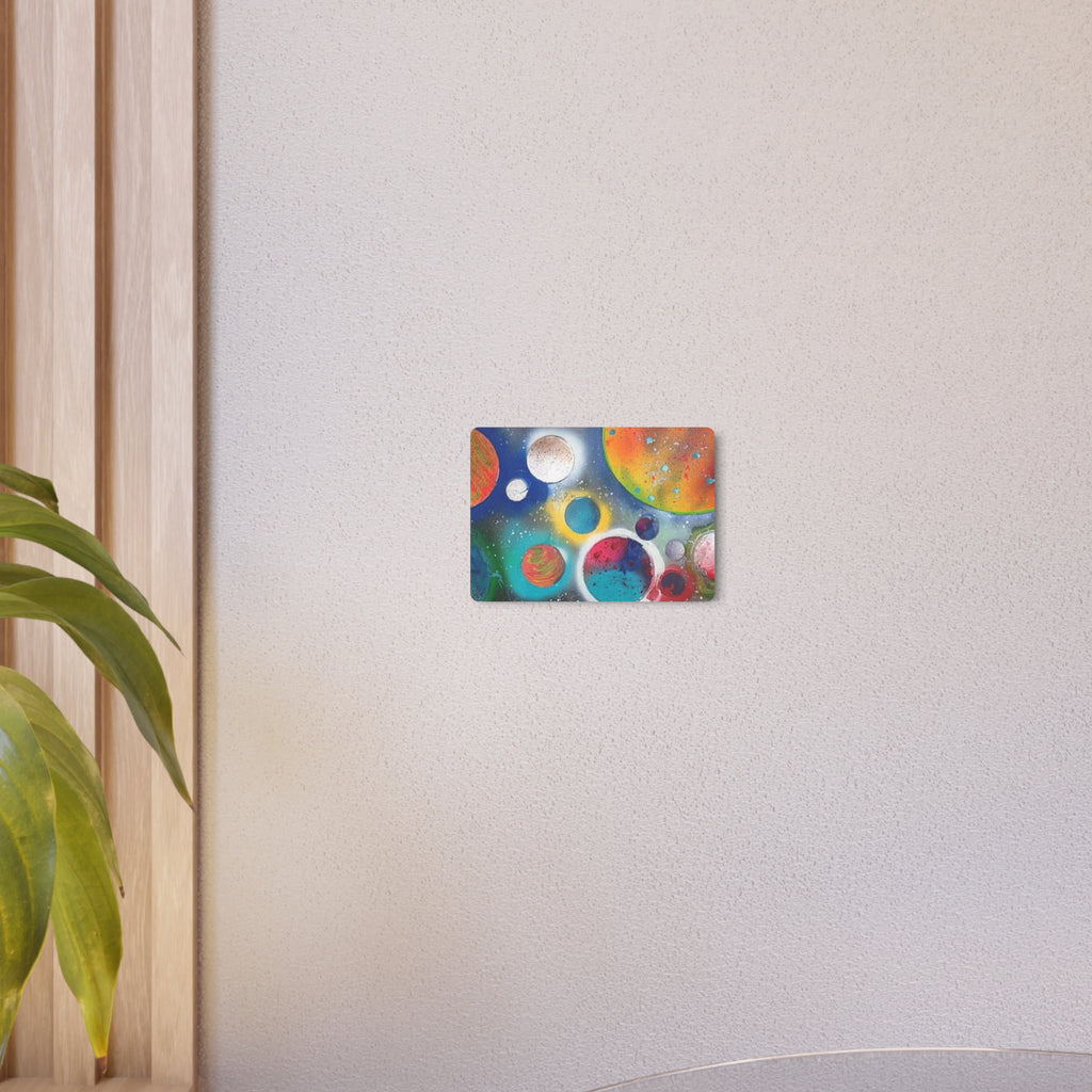 Galaxy Planets Metal Art Sign