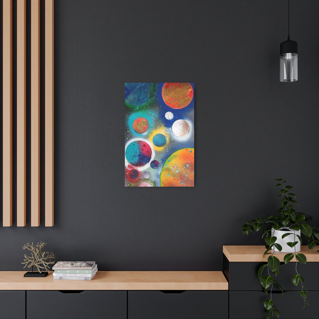 Galaxy Planets Metal Art Sign