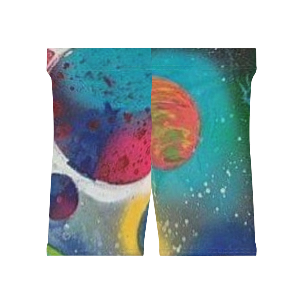 Galaxy Planets Women's Biker Shorts