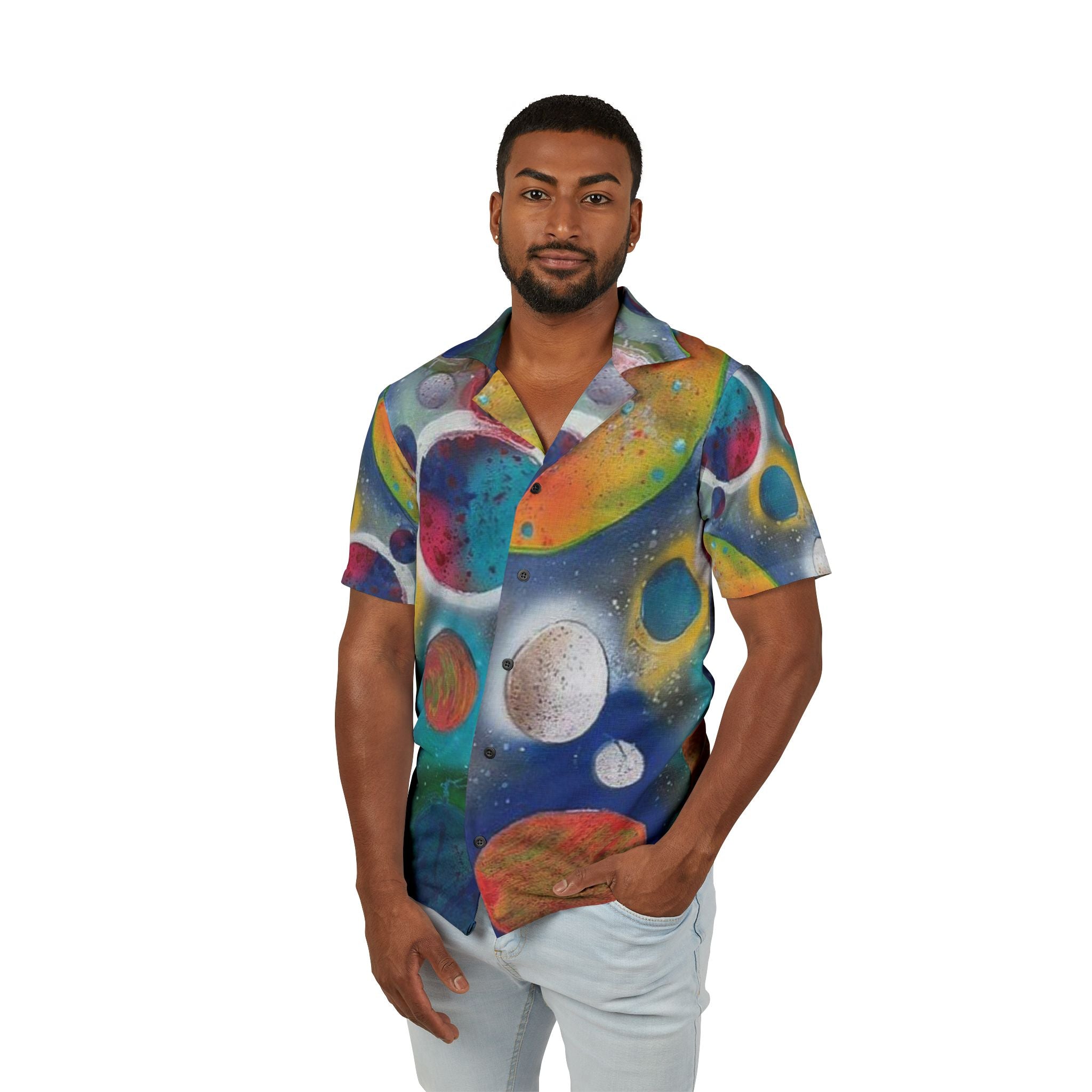 Galaxy Planets Paradise Hawaiian Shirt