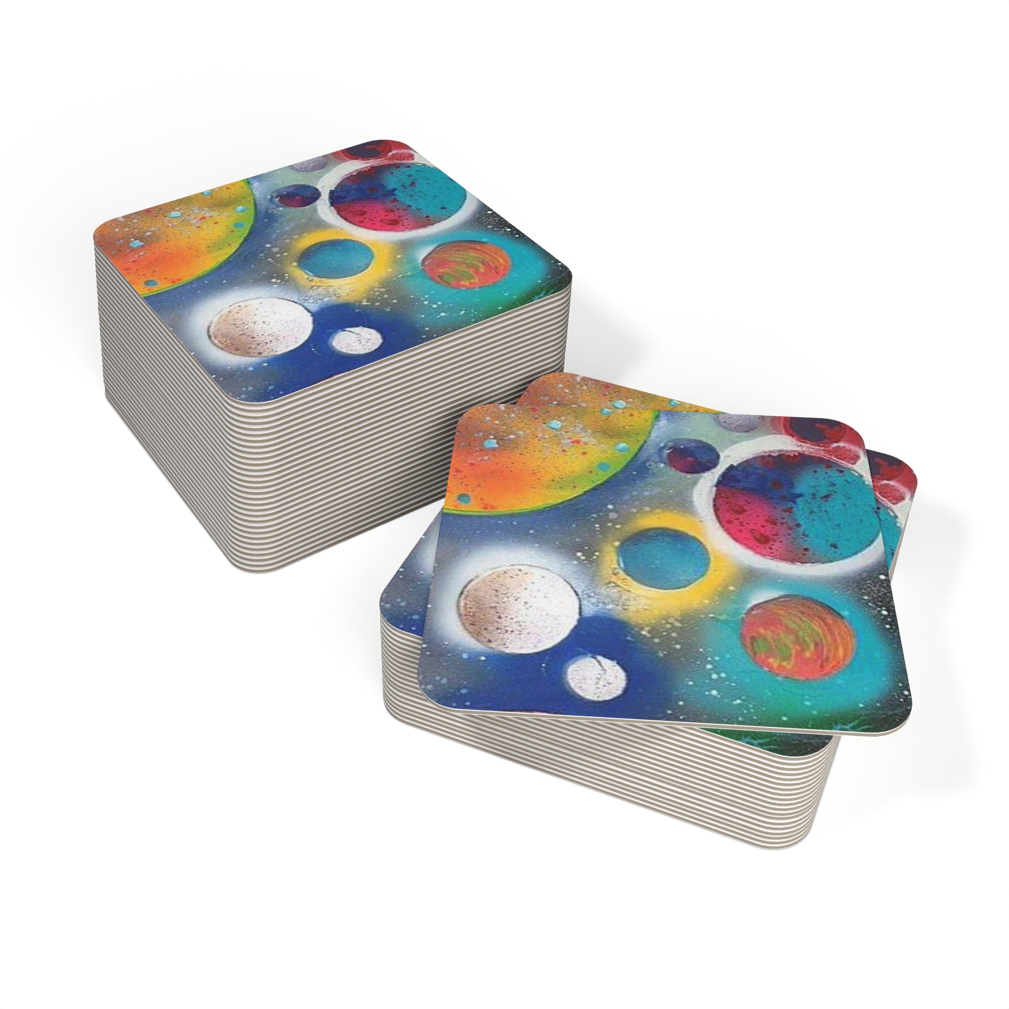 Galaxy Planets Drink Coasters Set (50/100 pcs)