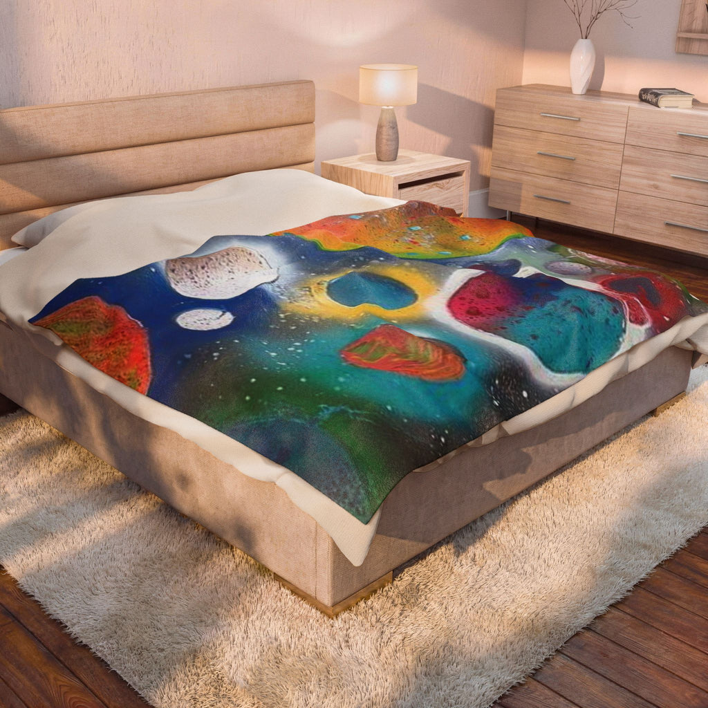 Galaxy Planets Plush Blanket