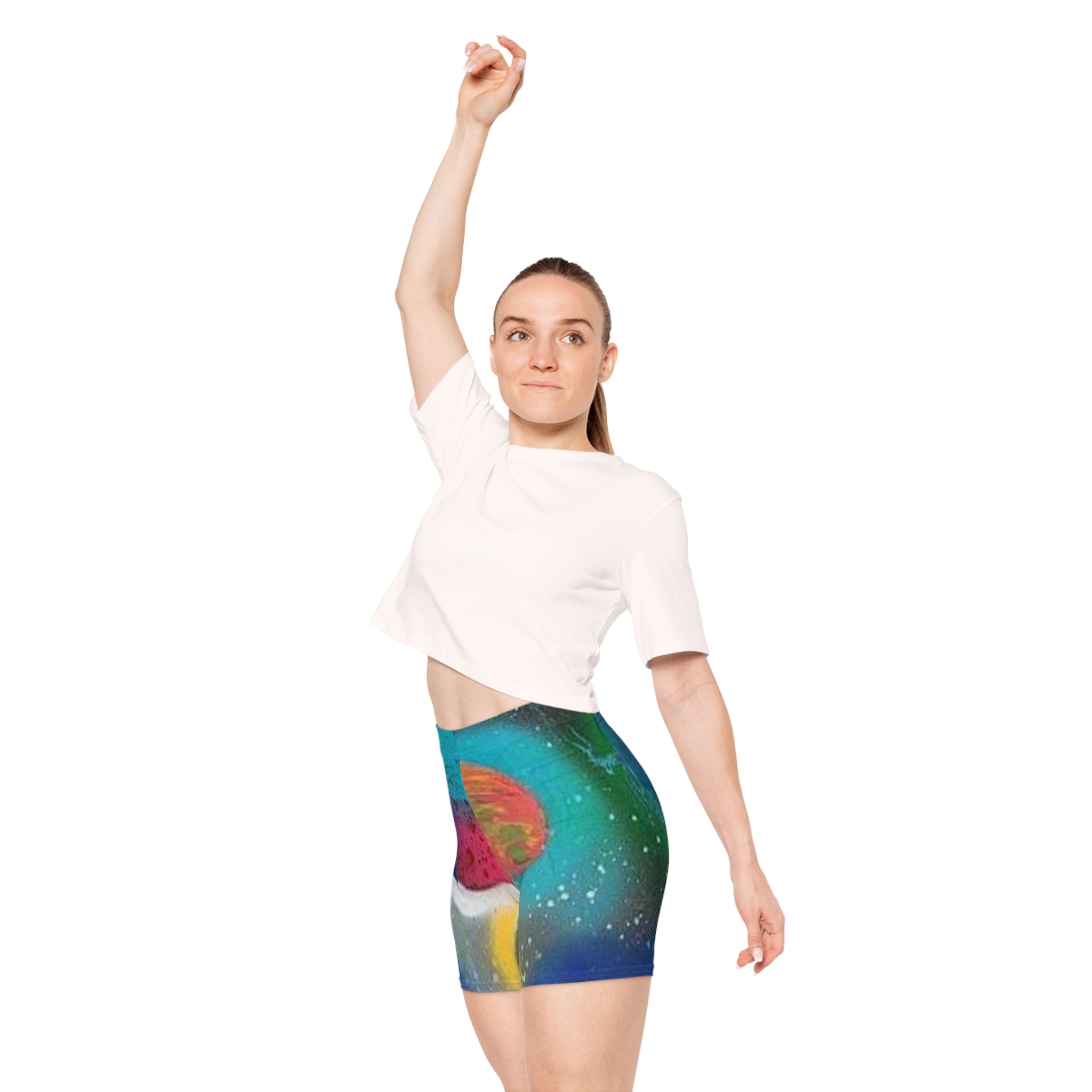 Galaxy Planets Women's Biker Shorts