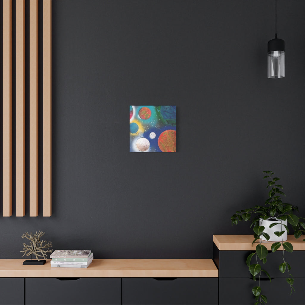Galaxy Planets Art Print Matte Canvas