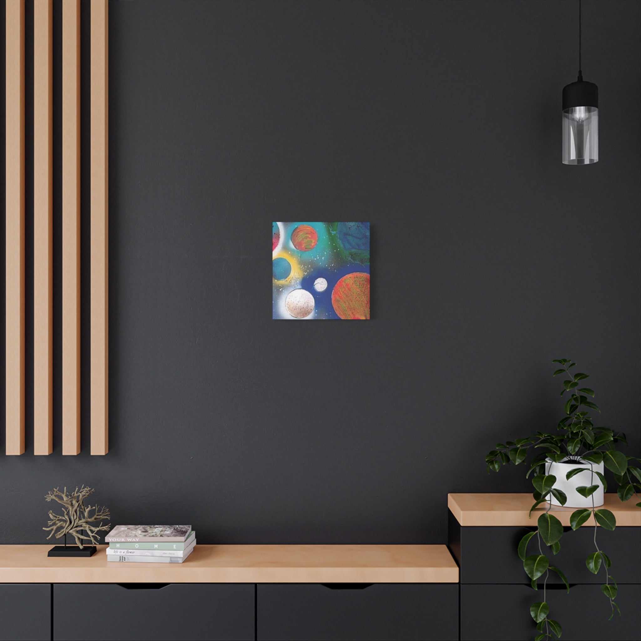 Galaxy Planets Art Print Matte Canvas