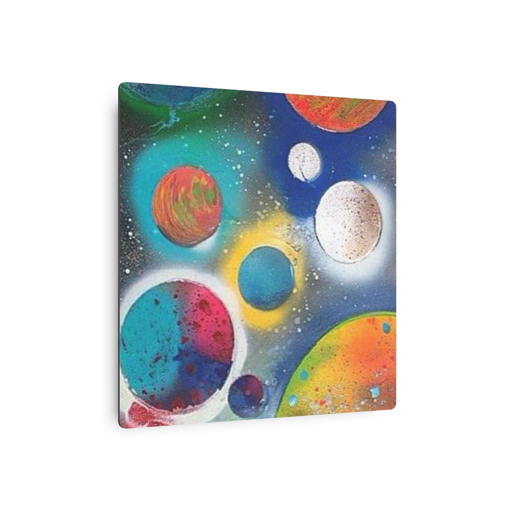 Galaxy Planets Metal Art Sign