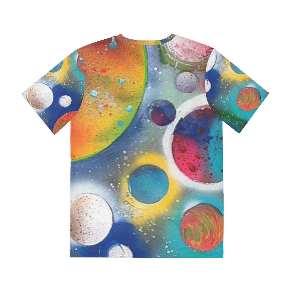 Galaxy Planets Print T-Shirt Men's