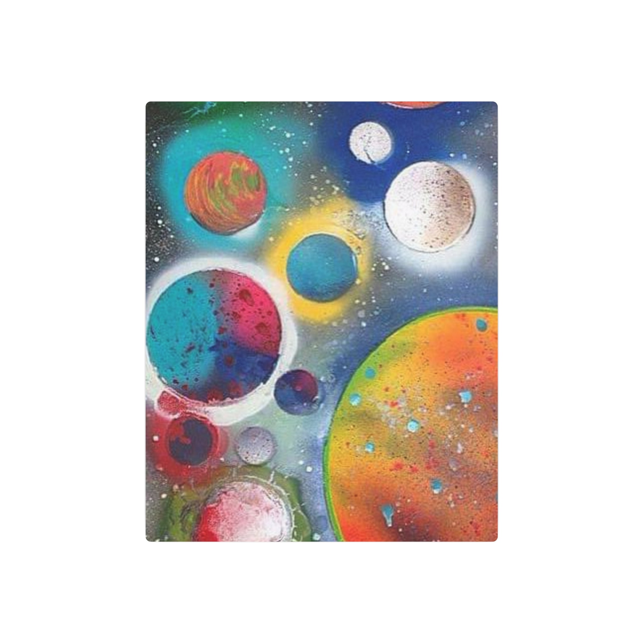 Galaxy Planets Metal Art Sign