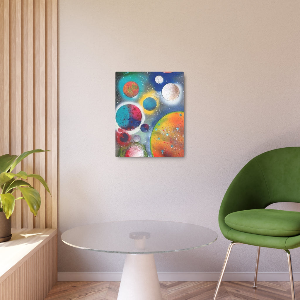 Galaxy Planets Metal Art Sign