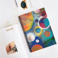 Galaxy Planets Rule Lined Spiral Notebook