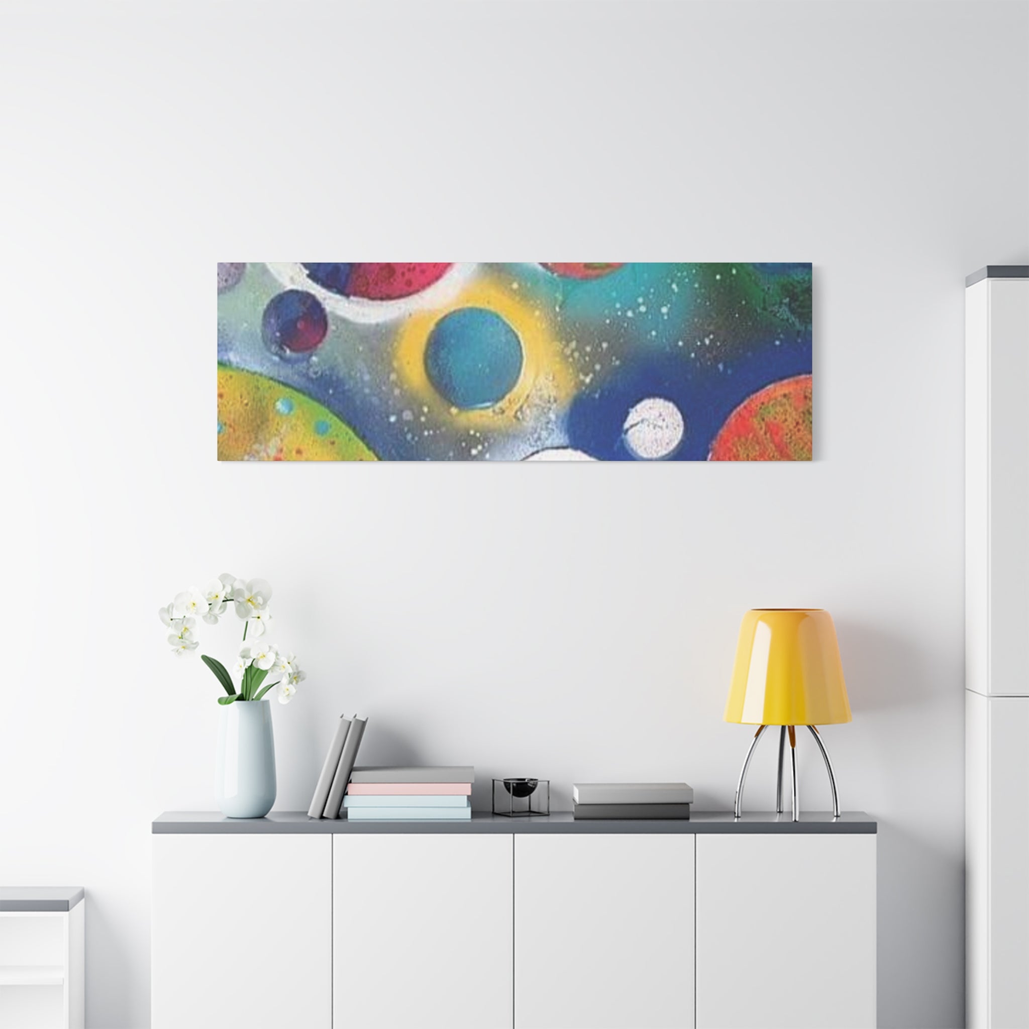 Galaxy Planets Art Print Matte Canvas