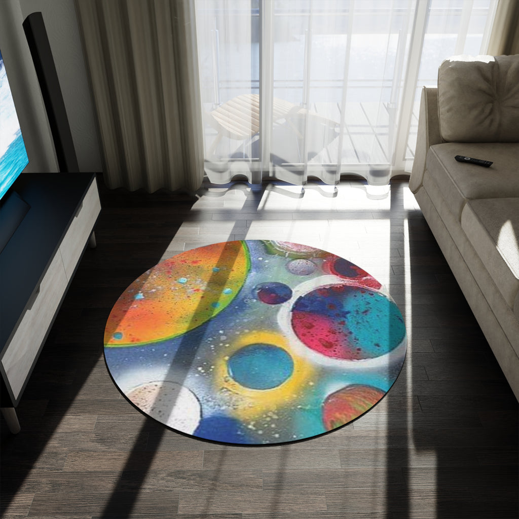 Galaxy Planets Round Rug