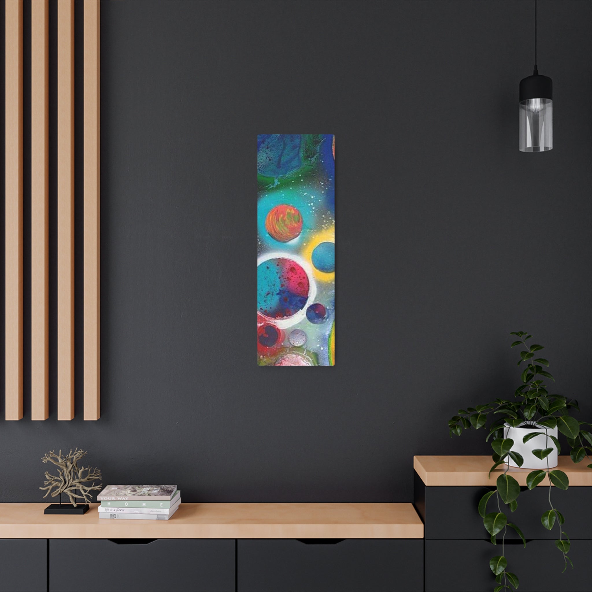 Galaxy Planets Metal Art Sign