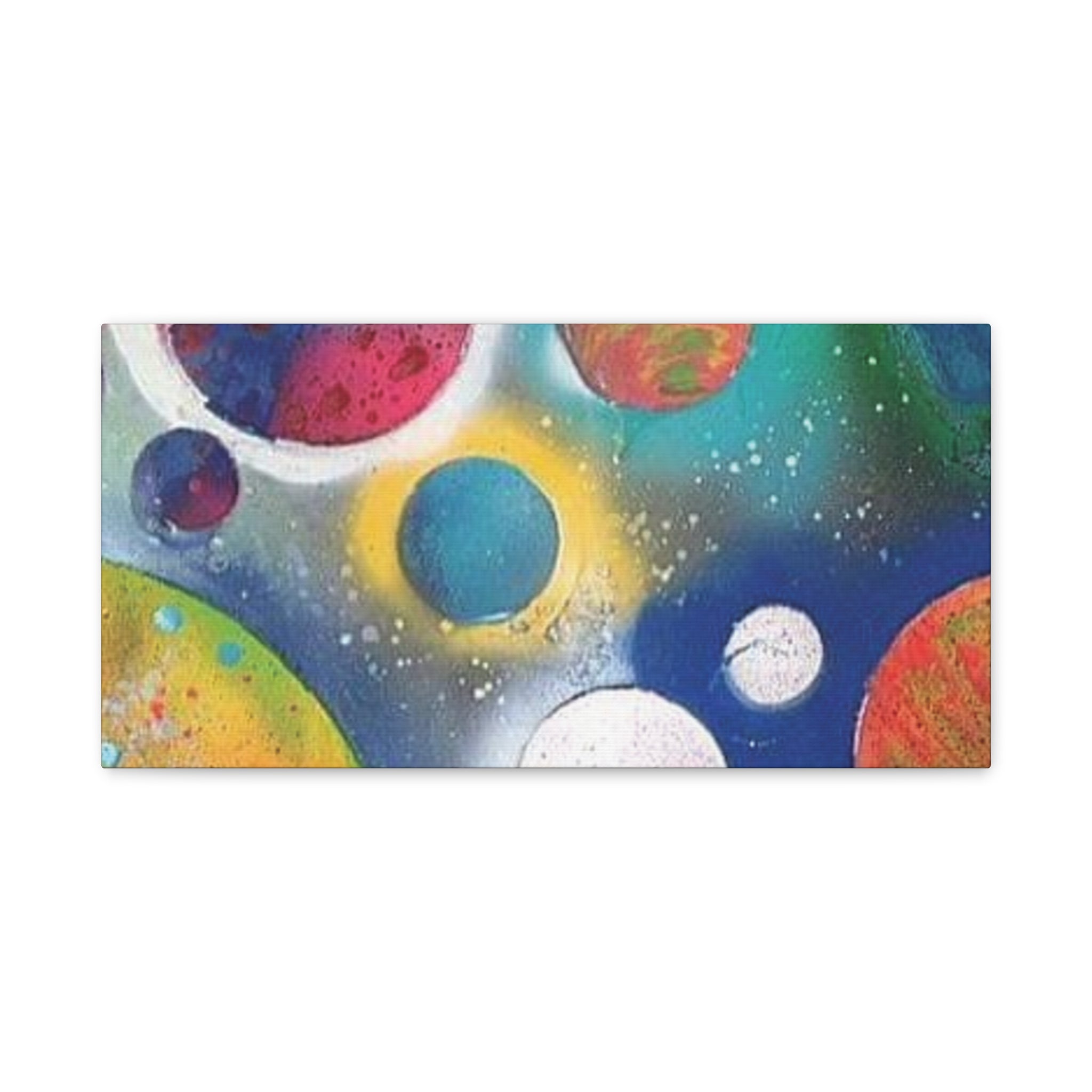 Galaxy Planets Art Print Matte Canvas