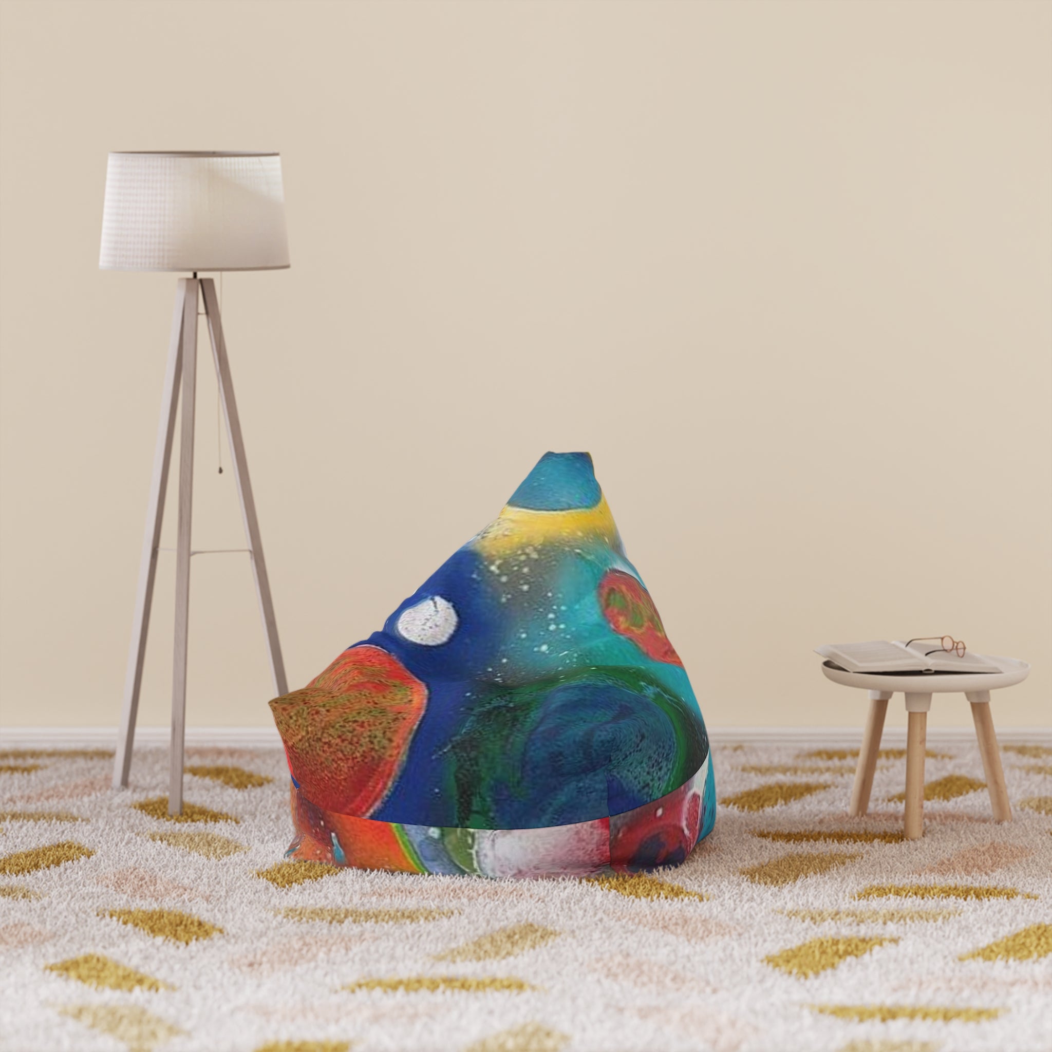 Galaxy Planets Bean Bag Slip Cover