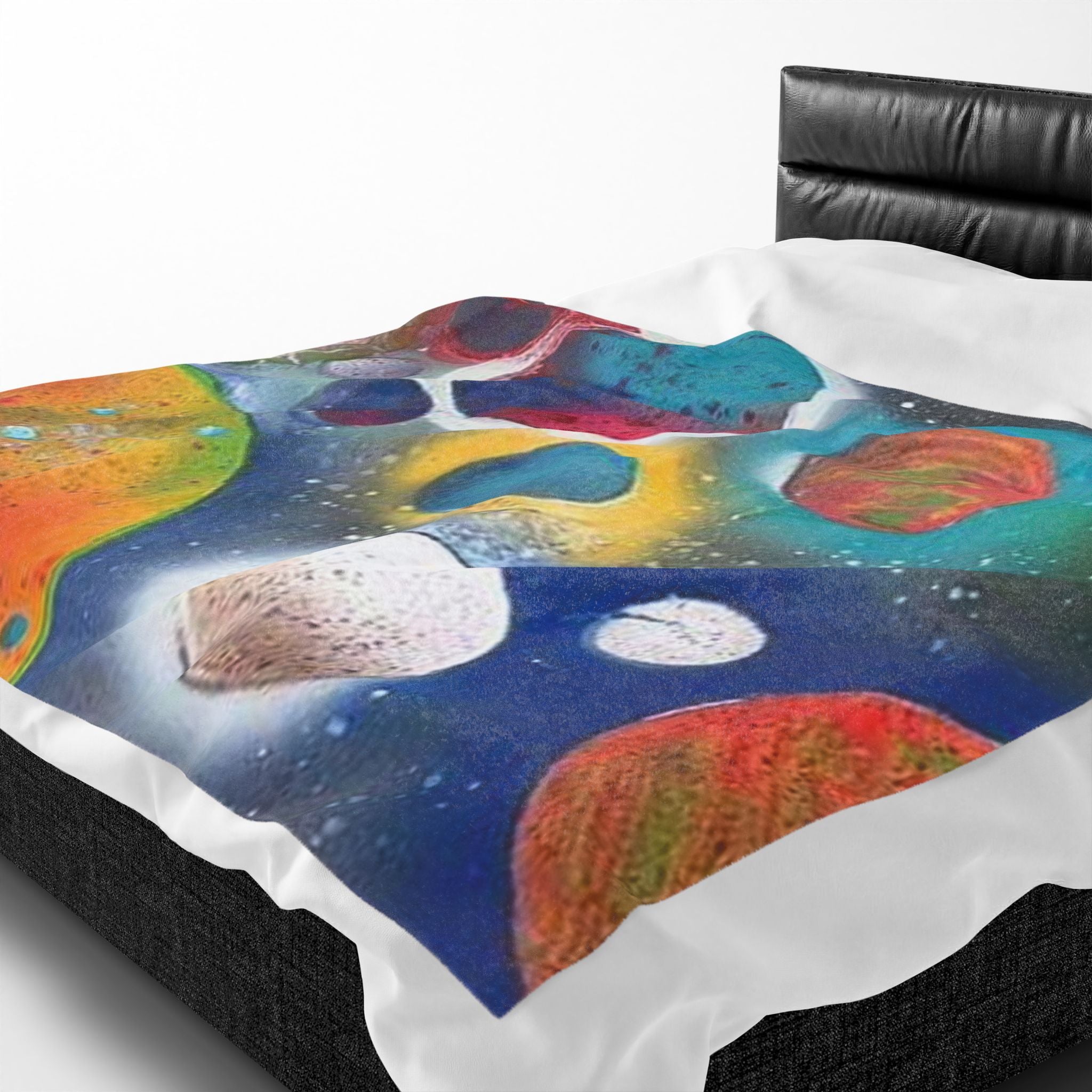 Galaxy Planets Plush Blanket