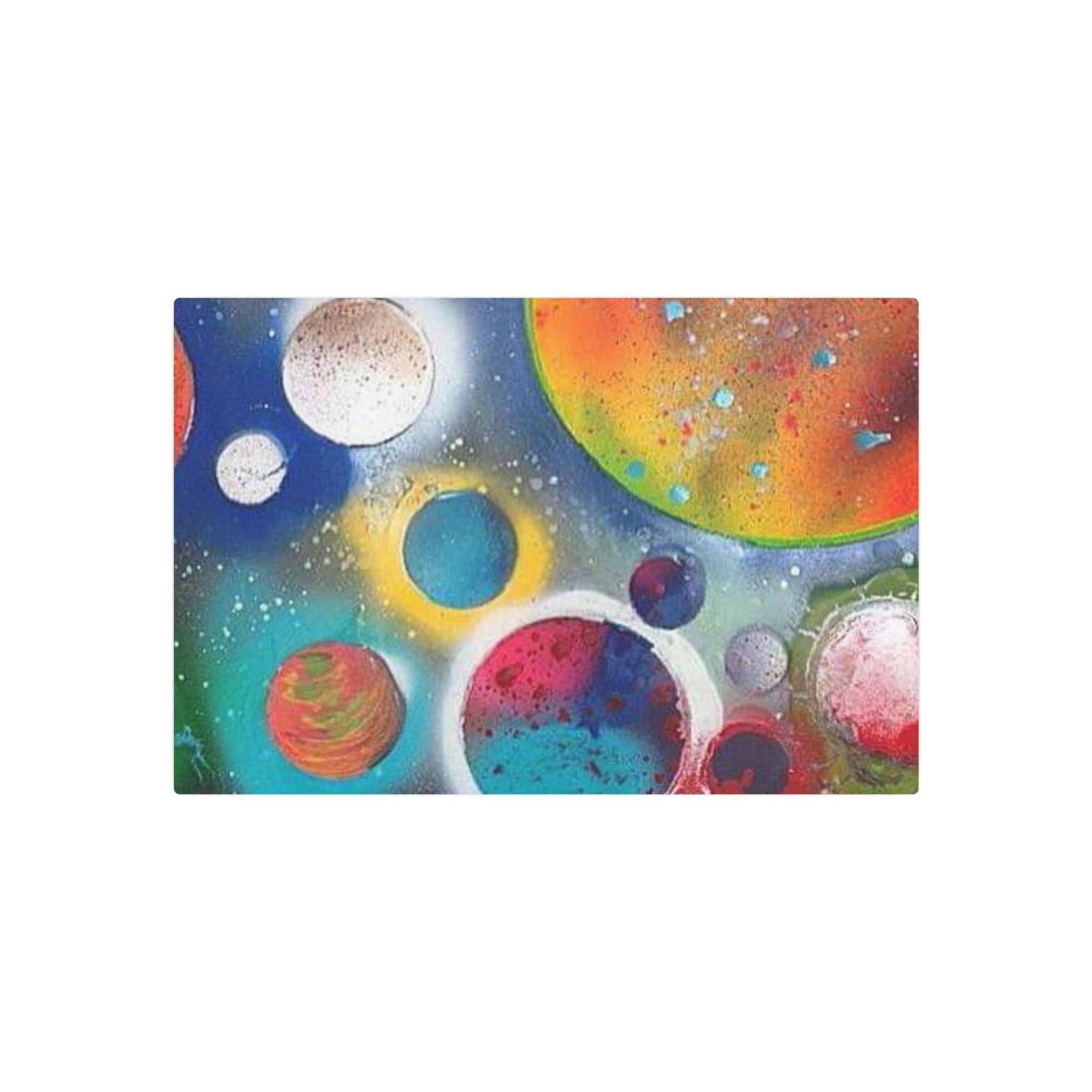 Galaxy Planets Metal Art Sign