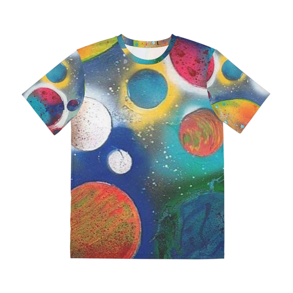 Galaxy Planets Print T-Shirt Men's