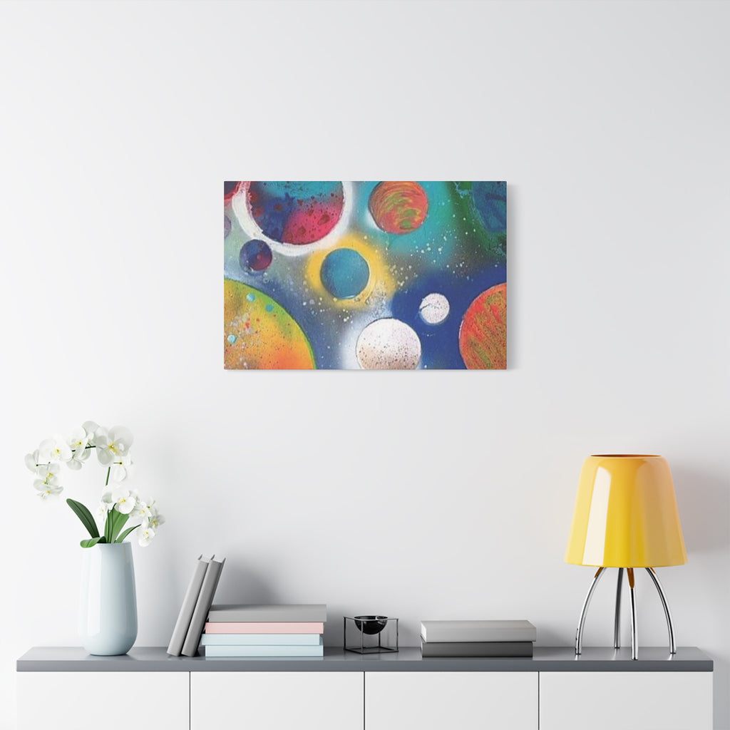 Galaxy Planets Art Print Matte Canvas