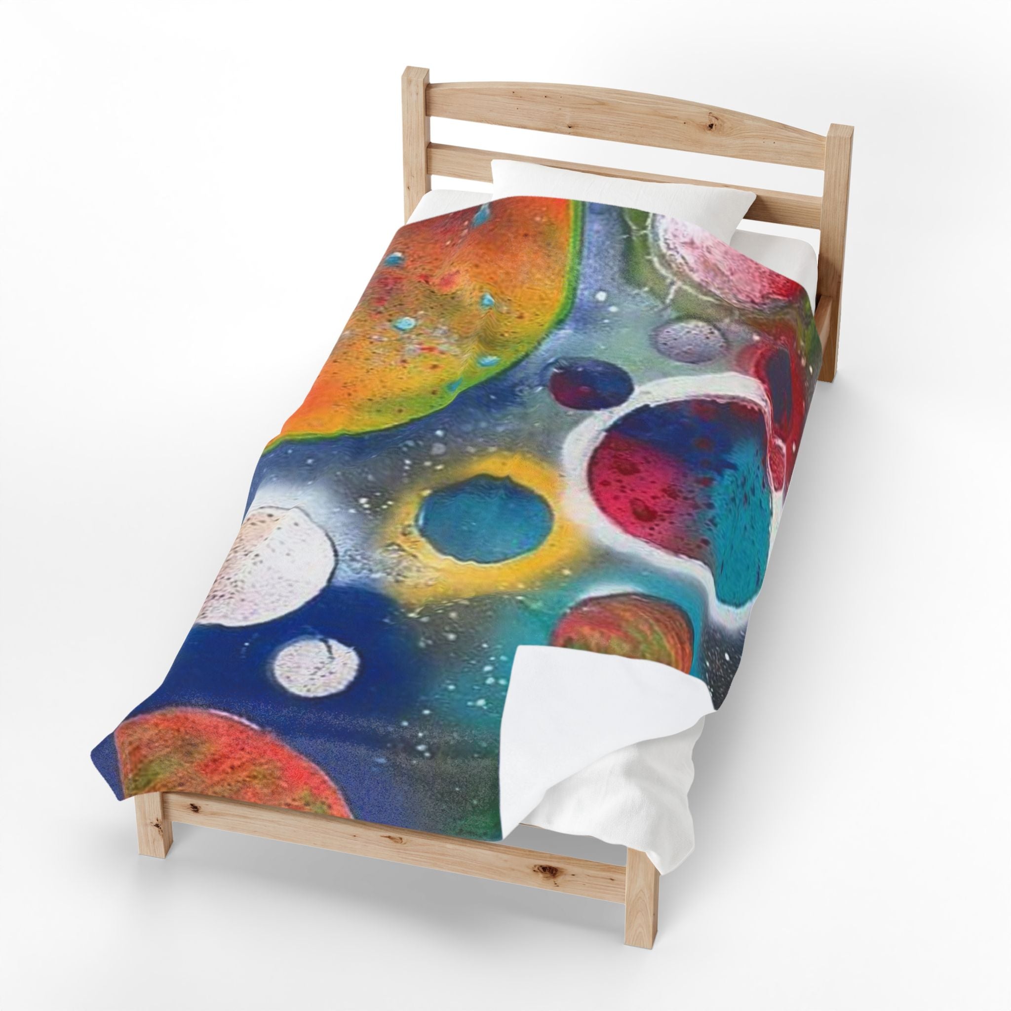 Galaxy Planets Plush Blanket