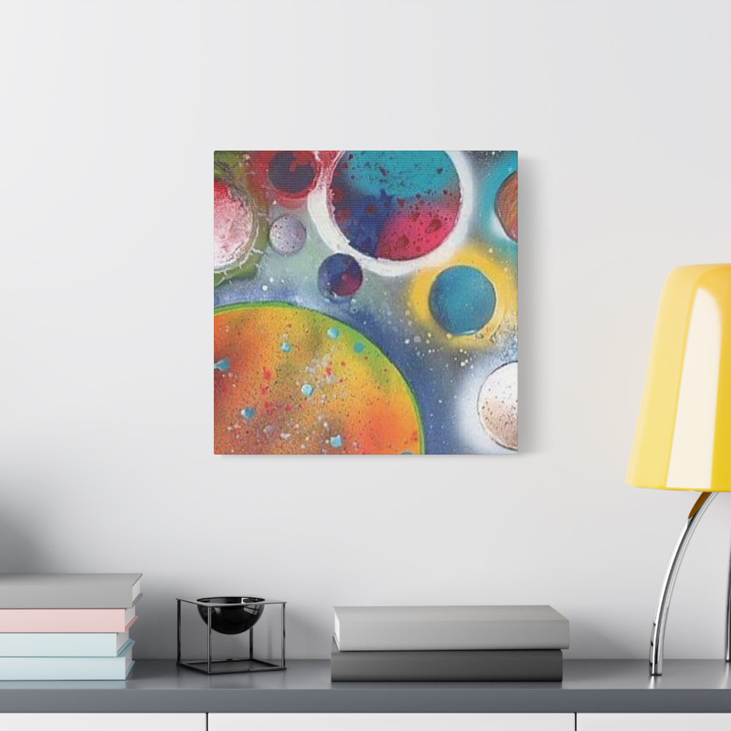 Galaxy Planets Art Print Matte Canvas