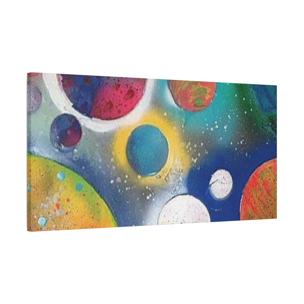 Galaxy Planets Art Print Matte Canvas