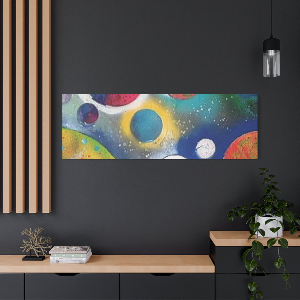 Galaxy Planets Art Print Matte Canvas