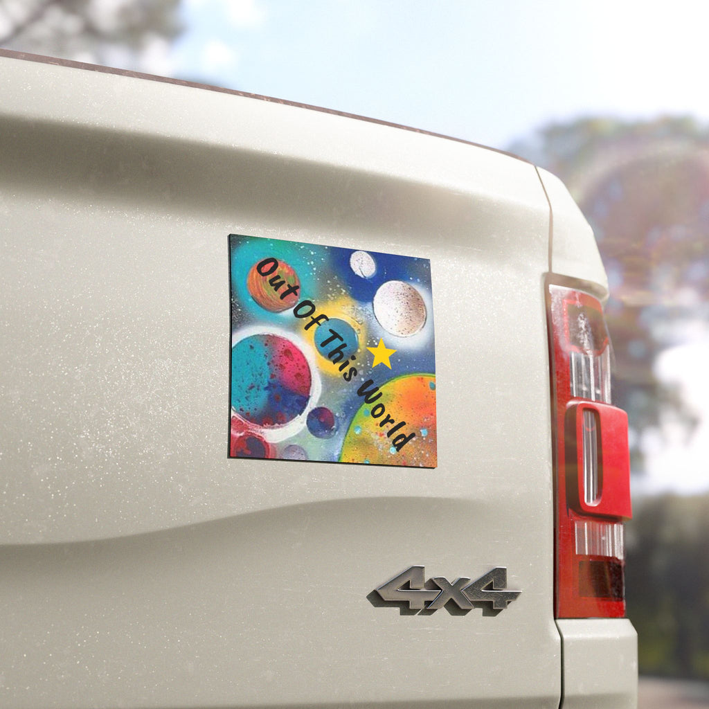 Galaxy Planets "Out of This World" Car Magnet