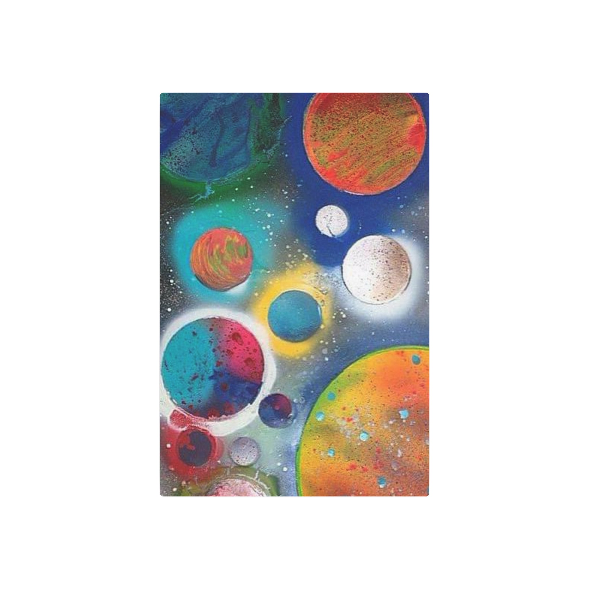 Galaxy Planets Metal Art Sign